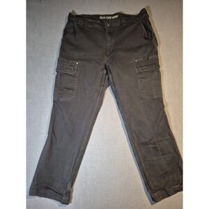 Duluth Trading Co flex fire hose Cargo Pants Relaxed Fit Mens 40x32 Black Work